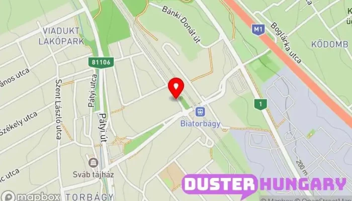 térkép ABM AutoNoster Kft. Fémlemezes vállalkozó ban Biatorbágy