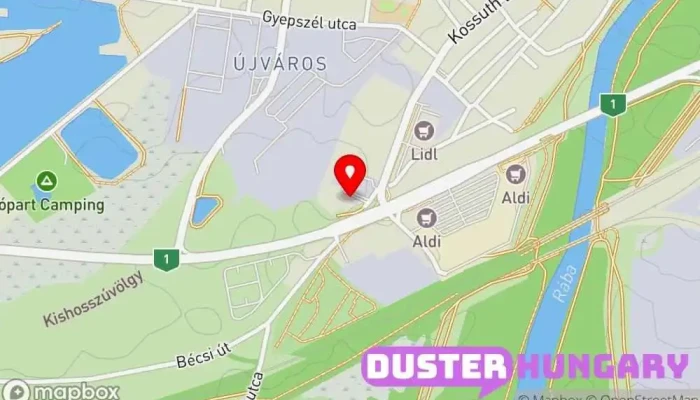 térkép Arrabona Lemez Centrum Lemezbolt, Építőanyag-kereskedés, Garázsépítő ban Győr