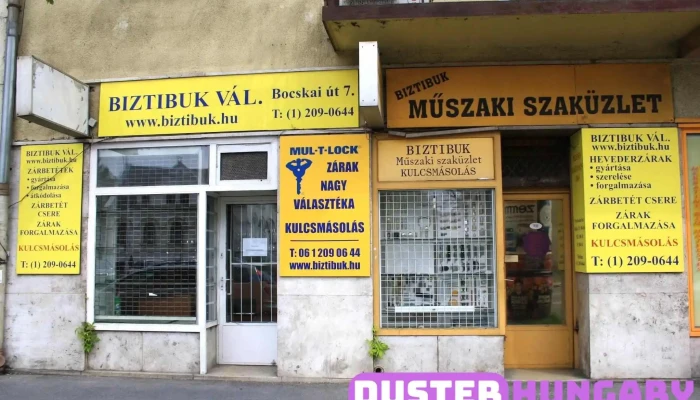 Biztibuk Hevederzar Szereles Kulcsmasolas Muszaki Szakuzlet Kulso - Budapest