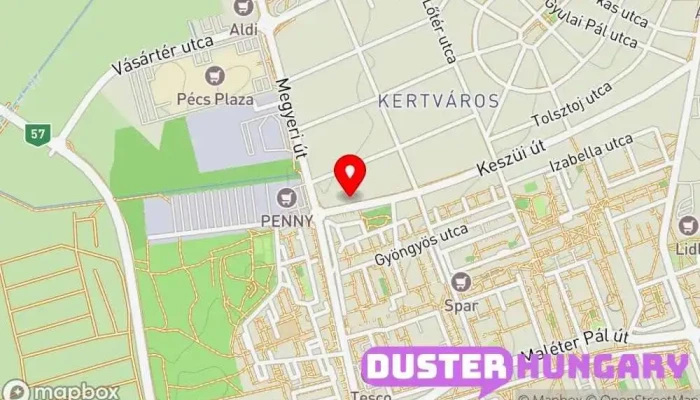 térkép Borostyán Gyógyközpont Egészségközpont ban Pécs