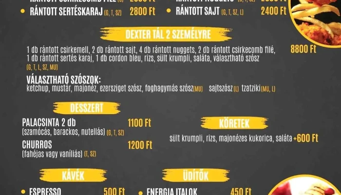 Dexter Food Truck -  Menu - Berhida