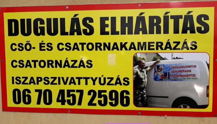 Duguláselhárítás, Csatornatisztítás. Csatornakamerázás, Füzesabony - Rákóczi Ferenc Út 36