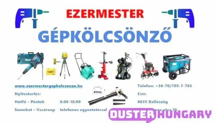 Ezermester Gepkolcsonzo A Tulajdonostol - Ballószög