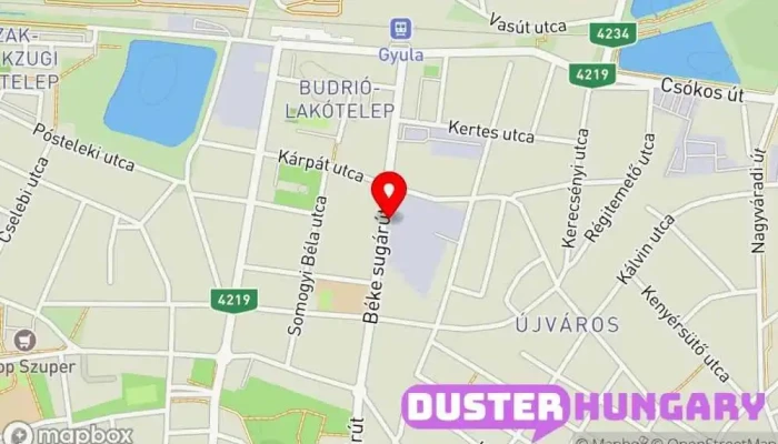 térkép Gyulahús Kft. Hentesbolt, Húscsomagoló ban Gyula