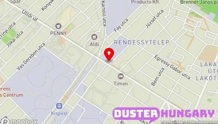 térkép HBZ Kft Bolt ban Budapest