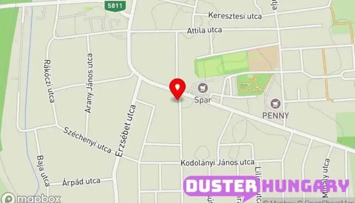 térkép Kántor Attila Élelmiszerüzlet, Építőanyagokat forgalmazó üzlet ban Szentlőrinc