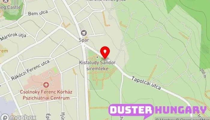 térkép Károly király kálvária korpuszai Kegyhely ban Sümeg