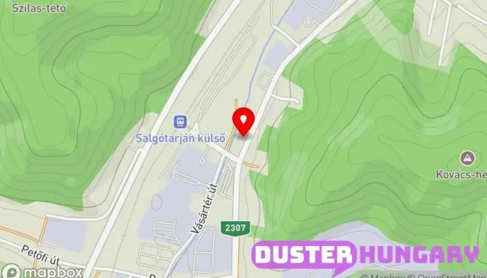térkép Kipufogó és Gyorsszervíz Sofőrszolgálat ban Salgótarján