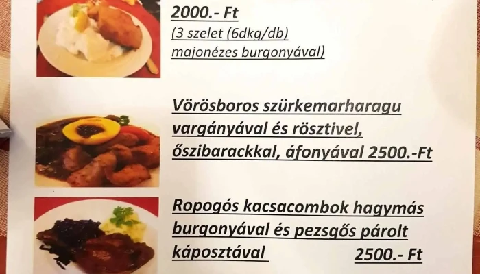 Kisbig Kifozde Menu - Budapest