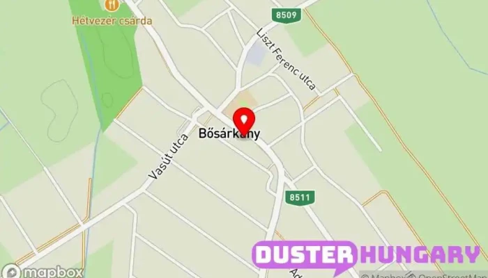 térkép K&M Garázs Kft . Autószerelő ban Bősárkány