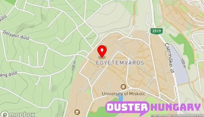 térkép Miskolci Egyetem Egyetem ban Miskolc
