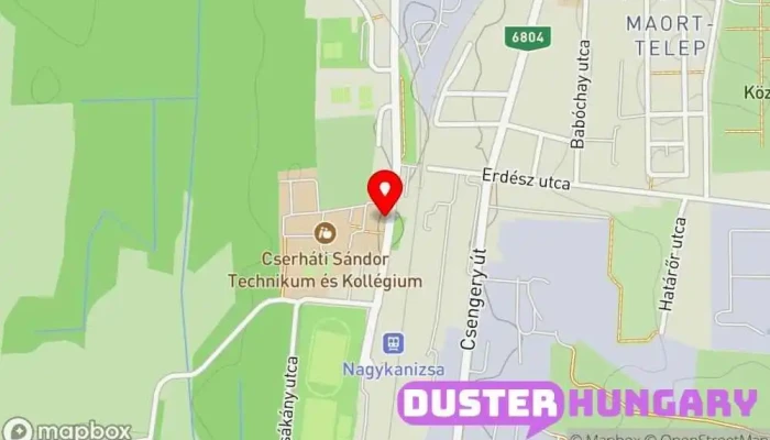 térkép Nagykanizsai SZC Cserháti Sándor Technikum és Kollégium Középiskola, Kollégium ban Nagykanizsa