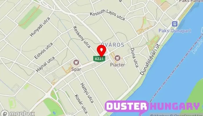 térkép Paks, Dózsa György utca 32. Buszmegálló ban Paks