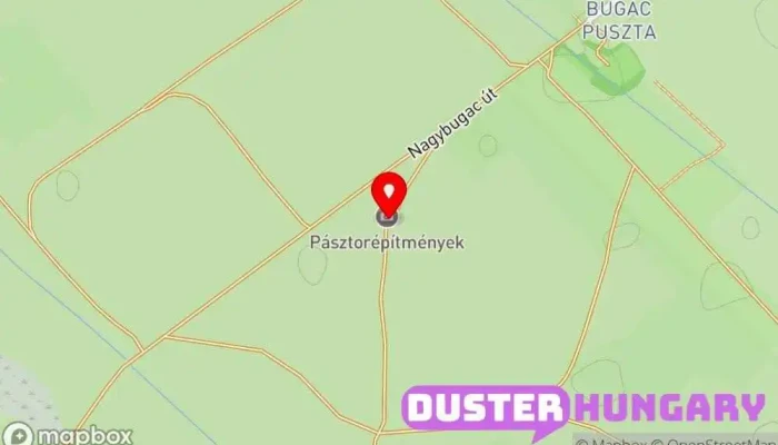 térkép Pásztorépítmények Szabadtéri múzeum ban Bugac
