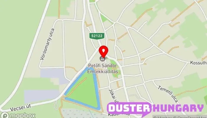 térkép Petőfi Sándor Emlékkiállítás Múzeum ban Szalkszentmárton