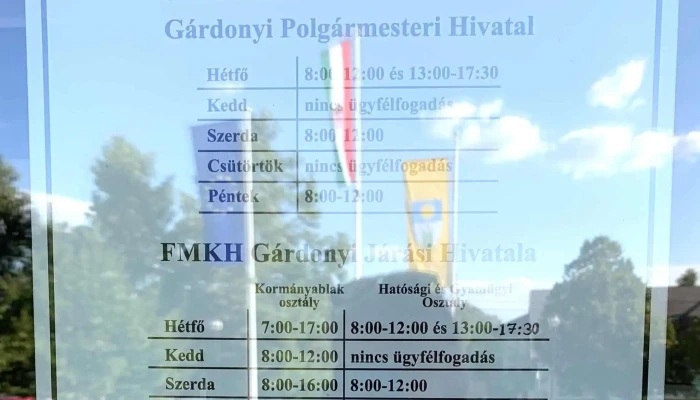 Polgarmesteri Hivatal Gardony Nyitva Most - Gárdony