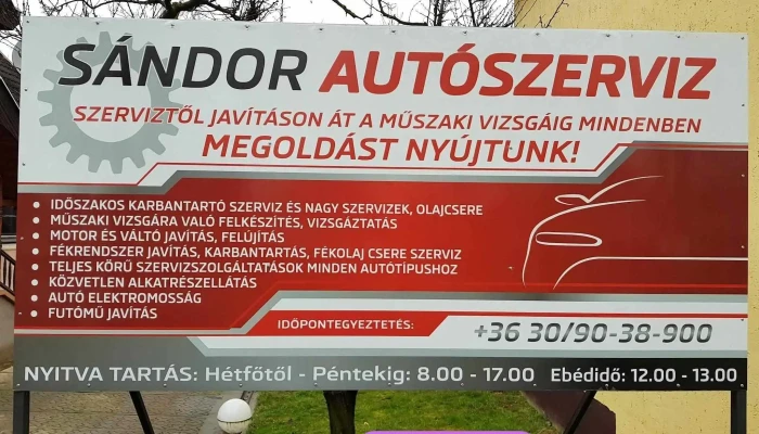 Sandor Autoszerviz Kft Osszes - Mándok