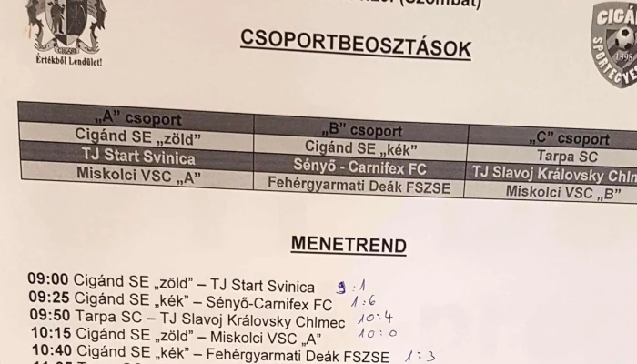 Szabadido Kozpont Arak - Cigánd