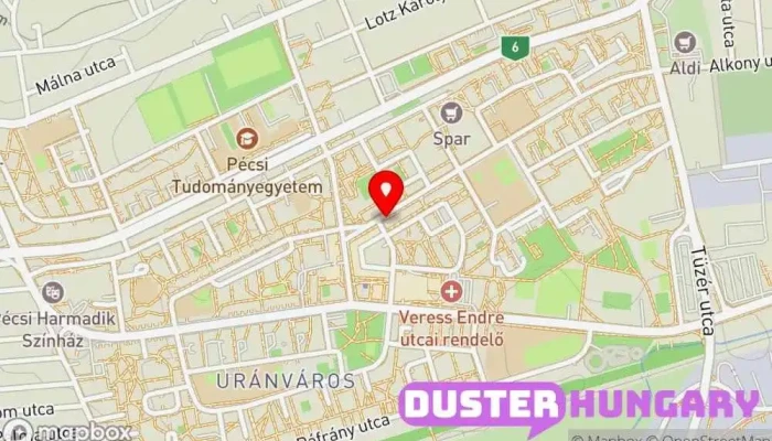térkép Újmecsekaljai I.sz. Lakás és Garázsfenntartó Szövetkezet  ban Pécs