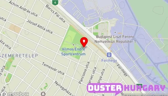 térkép Vilmos Endre Sportcentrum Sport klub, Nyilvános uszoda, Szauna, Úszásoktató, Uszoda, Úszásiskola ban Budapest